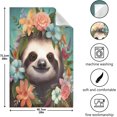 thumbnail image 2 of Coolnut Funny Sloth Kitchen Towels, 18 x 28 Inch Super Soft and Absorbent Dish Cloths for Washing Dishes, 1 PCS Reusable Multi-Purpose Microfiber Hand Towels for Kitchen, 2 of 6