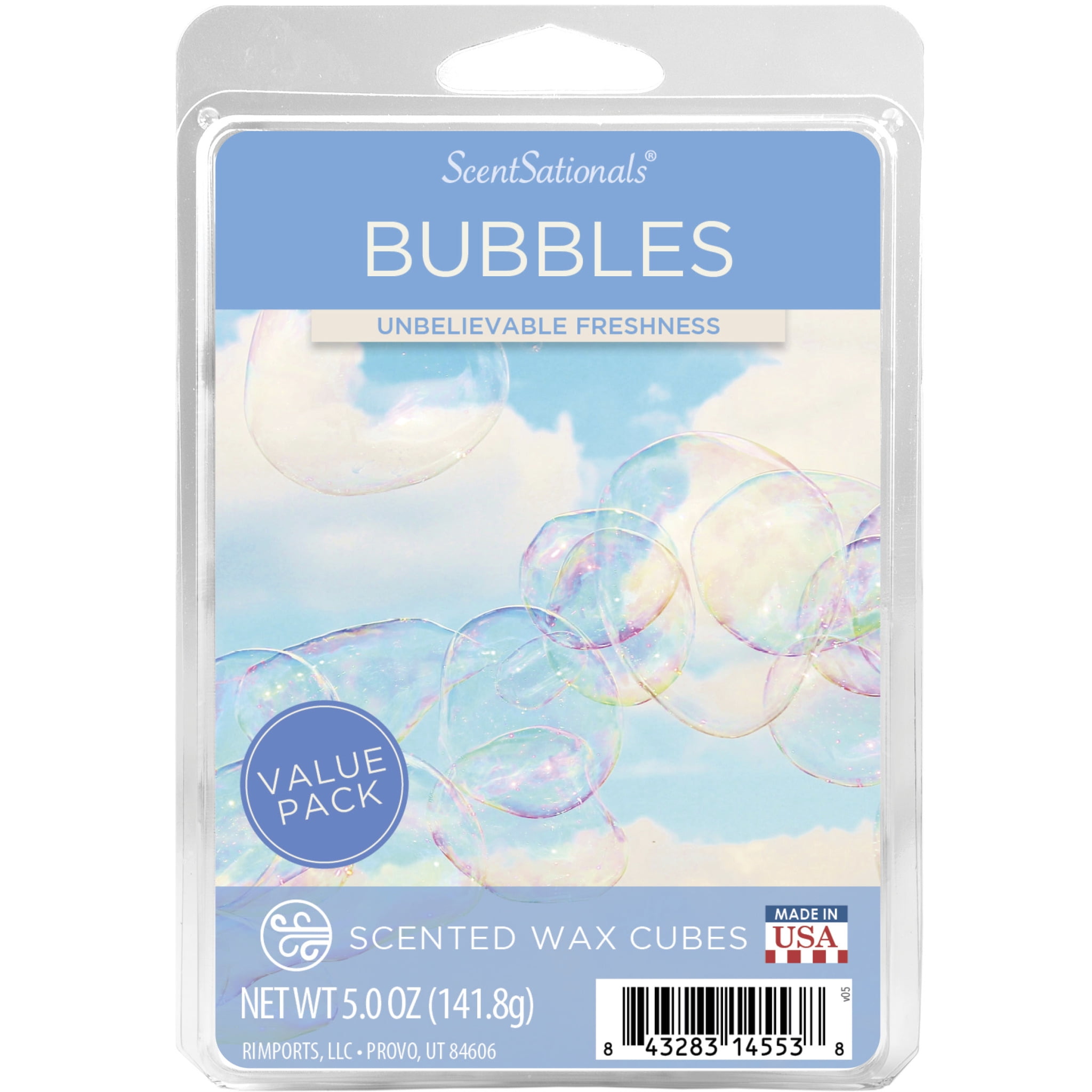 Bubbles Scented Wax Melts, ScentSationals, 5 oz (Value)