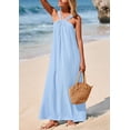 thumbnail image 3 of Vestido de verano PRETTYGARDEN para mujer 2025 con tiras holgadas, azul, XL, 3 of 9
