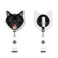thumbnail image 2 of WIRESTER Set 2pcs Design Acrylic Key Card Holder Belt Clip Reel Id Badge Retractable - Cross Eyed Screaming Black Cats, 2 of 6