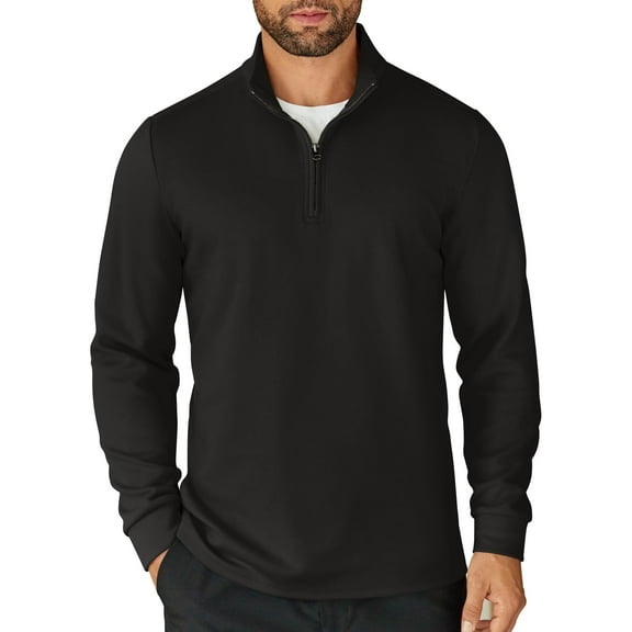 COOFANDY Men's Quarter Zip Up Pullover Lightweight Mock Neck Sweatshirt Casual Long Sleeve Polo Shirt