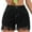 Black, variant on Sngxgn Women's Ripped High Waisted Denim Shorts Stretchy Cuffed Hem Jean Shorts(Black,M)