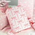 thumbnail image 3 of HOMERAL Pink Bow Wrapping Paper, Reversible Pink Love Design Gift Wrap for Baby Shower, Birthday, Valentines, Mothers day, Graduation, Wedding(17 Inch X 32.8 Feet), 3 of 6