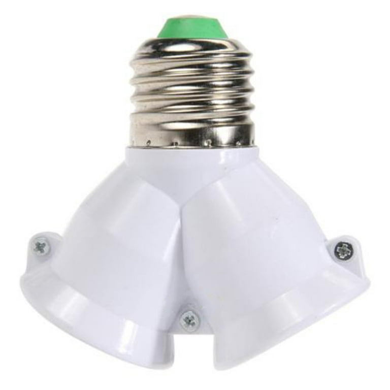 Wozhidaose Floor Lamp Base Socket Adapter 1 Lamp E27 Splitter Bulb to E27  Holder 2 in 2 Light Stand LED light Lamp 