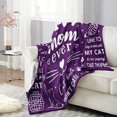 thumbnail image 4 of Cat Mom Blanket 60"x50", Cat Lover Gifts for Women, Cat Gifts for Cat Lovers, Cat Mom Gifts for Women Birthday, Best Cat Mom Ever Blankets, Christmas Mothers Day Cat Gifts for Cat Mom, 4 of 6