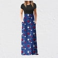 thumbnail image 1 of JUNWELL Robe Femme Liquidation Tendances Femme Décontractée Col Rond Été Manches Courtes Solide Ample Poches Longue Robe Violette L D710, 1 of 7