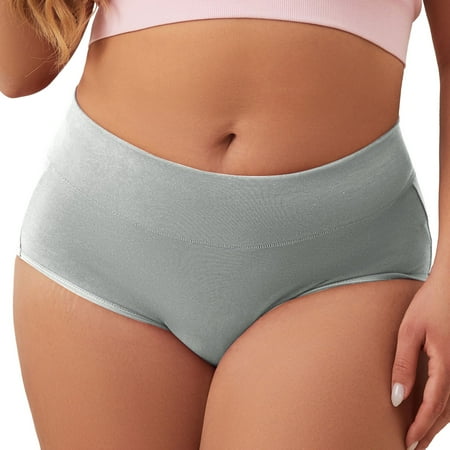 Xiaoxatg Women s Panties Women Solid Sexy Seamless Panties Plus Size Mid High Waist Hollow Breathable Briefs Bikini Panties