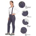thumbnail image 4 of Little Donkey Andy Women's Skiing Bibs Fleece Lined Snow Pants, Winter Water-Repellent Snowboard Pants with Suspenders Dark Purple XL, 4 of 7