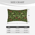 thumbnail image 4 of Naloa Green Cacti And Red Chili Pillowcase, Throw Pillowcase, Wrinkle-Free, Stain-Resistant with Hidden Zipper for Bedroom Sofa-14"x20", 4 of 6