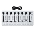 thumbnail image 4 of Mezclador controlador MIDI portátil con 8 perillas, ligero, profesional, fácil de usar, consola de mezcla MIDI con controlador USB, 4 of 8