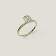 thumbnail image 2 of HeartsAndYou 0.9ct Oval Cut Moissanite Engagement Ring for Women 4 Prong Solitaire 18k Yellow Gold Over Silver, 2 of 9