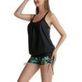 thumbnail image 5 of gakvbuo Tankini Swimsuits For Women Blouson Swim Tops With Bikini Athletic Two Piece Bathing Suits Summer Beach Swimwear Women Two-piece Swimsuit Women's Swimming Top With Shorts Loose Swimsuit, 5 of 8