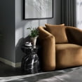 thumbnail image 3 of Meridian Furniture Table d'Appoint en Béton Finition Marbre Noir Intérieur/extérieur, 3 of 8