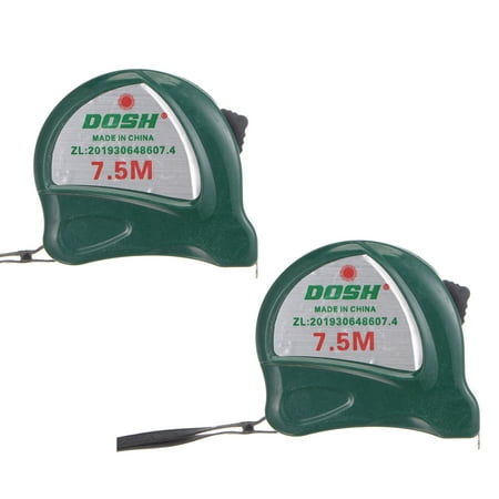 

2 Packs 7.5M 24Ft Tape Measure 1/8 Fractions Double Scale Steel Measuring Tape 25mm Wide Accuracy 1/32