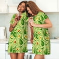 thumbnail image 4 of Balery Green Avocado Camisón de manga corta con cuello redondo para mujer, cómodo y elegante., 4 of 6