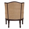thumbnail image 5 of bali & pari Ornella Rattan and Bayur Wood French Provincial Accent Chair, Dark Brown, 5 of 10