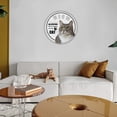 thumbnail image 5 of Funny Cat Meow Round Metal Tin Sign Pet Lover Gifts All Visitors Must Be Approved Circle Poster A House is Not A Home Funny Animal Wall Art Cat Signs Gifts for Birthday 12x12 Inches, 5 of 6