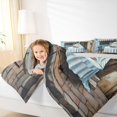 thumbnail image 3 of Feelyou Spooky Street Ghost Twin Comforter Sets, Cartoon Outdoor Pizza Bedding Set, Blue Beige, Gray Reversible, 2-Piece, 1 Comforter and 2 Pillowcases, 3 of 7