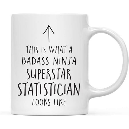 

CTDream Funny 11oz. Ceramic Coffee Tea Mug Gift This is What a Badass Ninja Superstar Statistician Looks Like 1-Pack Birthday Christmas Gift Retirement Ideas Coworker