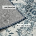 thumbnail image 4 of Twister.CK Machine Washable Runner Rug, 2' x 6' Floral Carpet, for Bedroom, Entry Way, Nursery, Blue, 4 of 7
