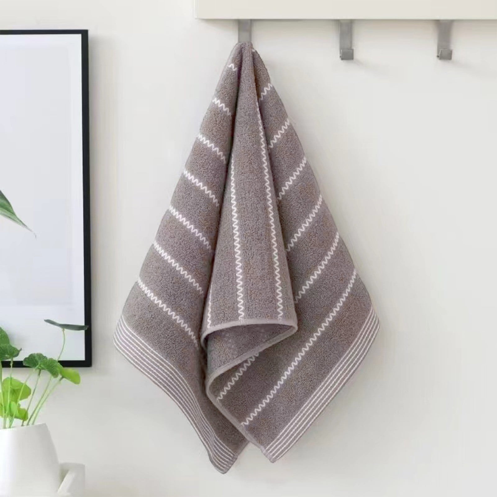 Yhmxh 12 Pcs Cotton Hand Towel 12.6"x 27.2", Large Natural 390 GSM Decorative Hand Towel for Bathroom, Super Absorbent Kitchen Hand Towels, Lightweight Soft Tea Towel for Home Kitchen, Bathroom