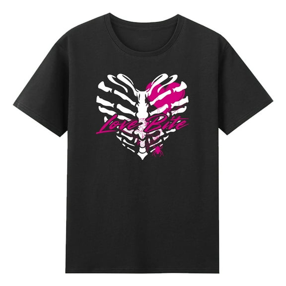 AJ Lee Love Bites Merch T-shirt Crewneck Short Sleeve Cotton Tee Men Women Streetwear Tops