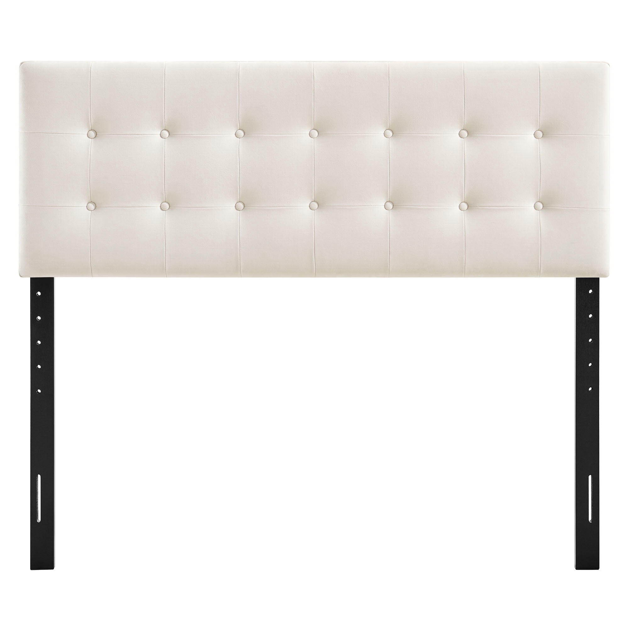 Emily Stain-Resistant Performance Velvet Full Size Headboard in Alabaster