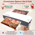 thumbnail image 3 of Teblint Laminator, A4 Laminator Machine with 15 Laminating Pouches, 4-in-1 Laminating Machine with Paper Cutter, Corner Round, 9 inch Thermal Laminator for Home Use, Office, School Supplies, 3 of 10