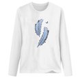 thumbnail image 4 of Pompotops T-shirt à Manches Longues Col Rond et Imprimé Femme Chemisier, 4 of 5