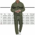 thumbnail image 3 of Kakii Men's Waffle Knit Quarter Zip Set, Stand Collar Pullover & Drawstring Pants Matching Outfit, Casual Tracksuit, 3 of 9