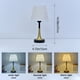 thumbnail image 3 of Lámpara de noche con control táctil, lámpara de mesa con puertos de carga USB, lámpara de mesita de noche con pantalla de tela de lino para dormitorio, sala de estar, luces decorativas, 3 of 7