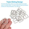 thumbnail image 3 of Uxcell Metal Tri-glide Slide Buckle, Zinc Alloy Adjuster Sliders Webbing Strap Fastener Replacement for Bag Silver 19mm, 3 of 7