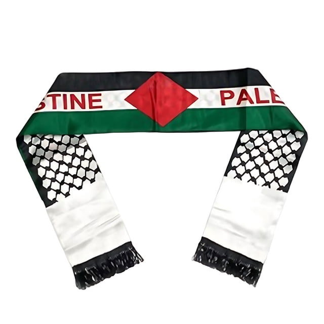 Minnieouse Bufandas suaves y cómodas del Día Nacional de Palestina Bandera auténtica de Palestina Bufanda con bandera de Palestina Accesorios de disfraces tipo 2