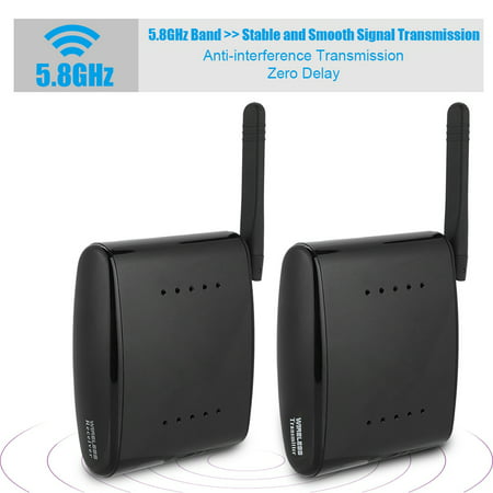 HURRISE 5.8GHz Signal Transmitter, Wireless AV Sender HDMI Wireless Transmitter For TV Audio Video STB DVD DVR IPTV Monitoring (Best Tv Arabic Iptv Box Wireless Package)