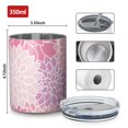 thumbnail image 4 of 12oz Coffee Tumblers Pink Floral and Petal Pattern Stainless Steel Vacuum Insulated Travel Tumbler Coffee Cups Mug with Lid and Straw with Cleaning Brush for Cold & Hot Drinks, 4 of 5