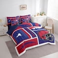 thumbnail image 3 of jejeloiu Football Sport City 7-Piece Twin Bedding Sets,Red Blue Bedding Comforter Set For Teens Reversible, 3 of 8
