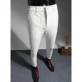 thumbnail image 3 of Pantalones de verano a rayas recortados para hombre, pantalón de traje masculino con drapeado fluido, nuevo y elegante, de alta calidad, estilo coreano, ropa elegante, 3 of 5