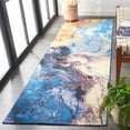 thumbnail image 3 of SAFAVIEH Barbados Creighton Abstract Indoor/Outdoor Runner Rug, Blue/Rust Gold, 2'8" x 8', 3 of 11