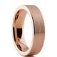 Tungsten Wedding Band Ring 6mm for Men Women Comfort Fit 18K Rose Gold Plated Plated Pipe Cut Flat Brushed Polished Lifetime Guarantee – image 2 sur 5