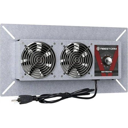 Abestorm Crawlspace Ventilation Fan with Humidistat, Basement Vent Fans with Dehumidistat & Freeze Protection Thermostat, Dual Air Vent Fan for Basement/Kitchen (220 CFM Airflow)