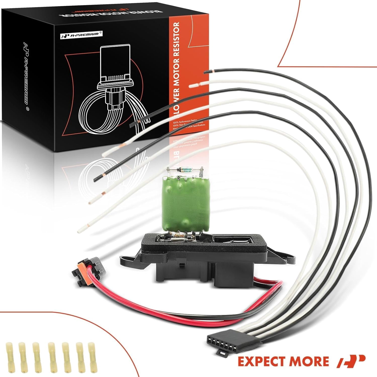 A-Premium Blower Motor Resistor Replacement for Chevy Silverado 1500 2500 3500 Tahoe GMC Sierra 1500 HD 2500 HD Yukon Cadillac Escalade EXT