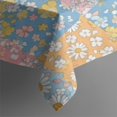 thumbnail image 4 of Pioneer Flower Floral Print Pattern Rectangle Tablecloth 60"x102", Waterproof Polyester Table Cloth, Wipeable Spillproof for Dining Camping Indoor Outdoor, 4 of 6