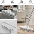 thumbnail image 2 of Jalador para Pisos 3 en 1 con Cepillo de Goma Escoba de Limpieza para Baño con Mango Extensible, Cepillo para Tallar Azulejos y Limpieza de Rincones, Ideal para Suelo y Paredes, 2 of 4