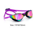 thumbnail image 2 of Yucurem Professional Swimming Goggles Clear Anti-fog Adult Swim Glasses (Purple), 2 of 10