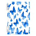thumbnail image 2 of Wirebound Notebook Hardcover Spiral Notebooks Blue Butterfly Pattern, 60 Pages, 80 GSM, 5.7 x 8.3in, 2 of 7