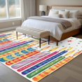 thumbnail image 5 of Happy Birthday Area&nbsp;Rug 5x8ft Colorful Candles Non-Slip&nbsp;Washable Square&nbsp;Rugs Soft Felt Indoor Floor Mat for Bedroom Kitchen Living Room Bathroom, 5 of 9