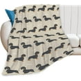 thumbnail image 1 of Dachshund In Sweaters Pattern Blankets Fleece Printed Cute Portable Soft Throw Blanket for Bed Office Quilt Dog Flannel Blanket, 1 of 6