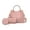 Pink, variant on 3PCS Women Fashion Handbags Purses Wallet Shoulder Bag, Gifts for Ladies Girls, Satchel Purse Set Black