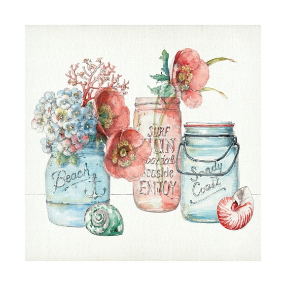 Trademark Fine Art "Sea Finds VII" Canvas Art by Lisa Audit