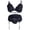 Black, variant on Clearance Sale 2025 Intimates European And American Sexy Lingerie Lace Three Point Suit With Garter Belt Multi Piece Underwear Clearance Deals Overstock Items Clearance